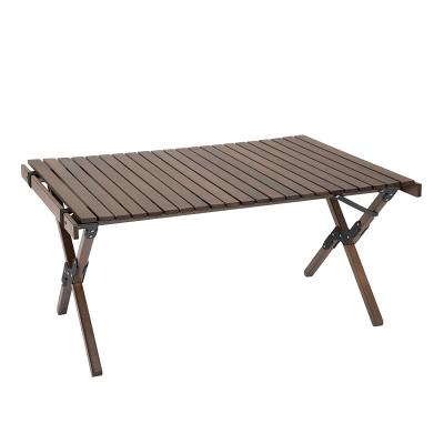 중국 LuYuan egg roll table car camping folding table yard portable solid wood outdoor portable table 판매용