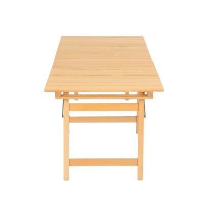 China Luyuan beech easy carry long folding table easy to carry folding table picnic spring outing barbecue table for sale