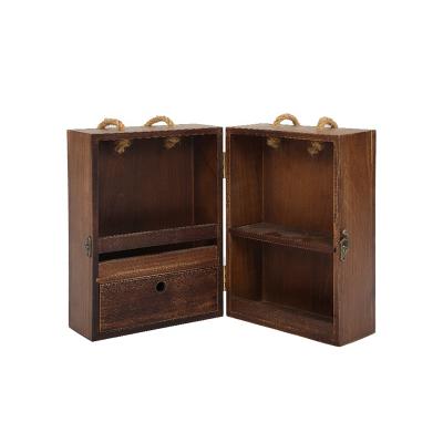 China Luyuan Furniture Black Walnut Lightweight Outdoor Box For Camping Carry To Easy For Outdoor Folding Portable Box During Vacation for sale