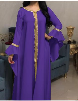 China Oversized Women Abaya Maxi Long Dress Women Summer Arabic Dress Custom Made Casual Modern Moder for sale