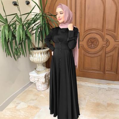 China Casual Modern Feminine Tunic Beaded Robe Abaya Women Dress Muslim Women's Dresses for sale