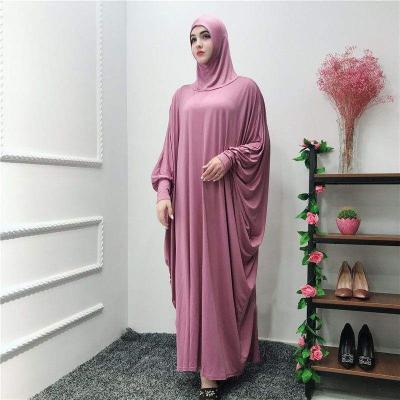 China Jilbab/Prayer Dress Beautiful Dubai Abaya Ramadan Islamic Clothing Loose Stretch Muslim Dress Abaya Prayer Abaya for sale