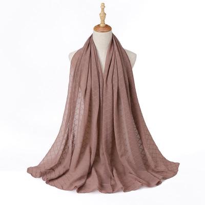 China Popular Daily Life Factory Direct Sales New Scarf Technology Crumpled Pearl Chiffon Gauze Scarf For Ladies for sale