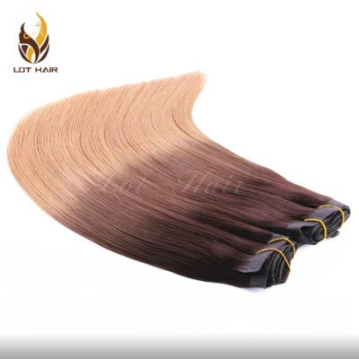 China PU Silky Straight Seamless Skin Christmas Wave Weft Clip In Hair Extension for sale