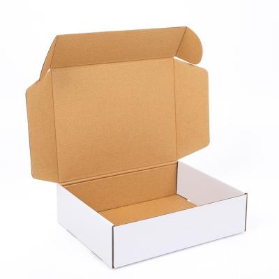 China Recyclable Custom White Kraft Mailer Corrugated Paper Boxes For Gift for sale