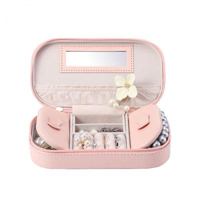 China Recyclable Custom Box For Travel Jewelry Customized Zipper Rose Jewelry Box With Logo for sale