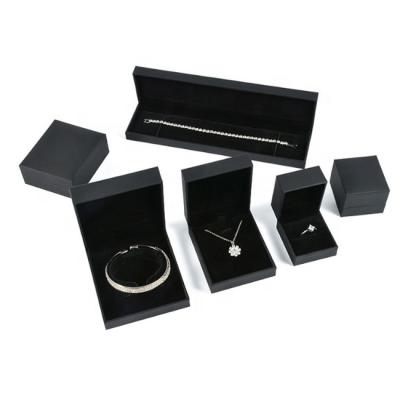 China 2022 Eco-friendly.Handmade Wholesale Black Paper Luxury Ring Box Custom Jewelry Box With Your Logo for sale