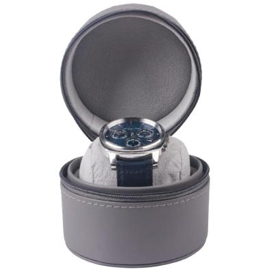 China Eco-friendly PU Leather Single Zipper Custom Luxury Travel Watch Box for sale