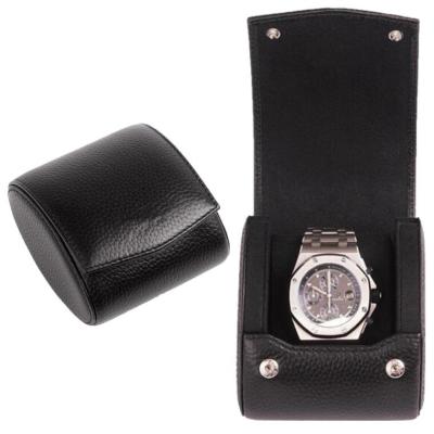 China High Quality Black Logo Recyclable Custom PU Leather Watch Box Luxury Packaging for sale