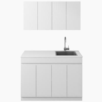 China Simple design environmental friendly modern mini kitchens one sink cabinet wall cabinet for apartment simple furniture for sale