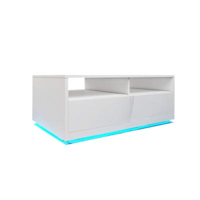 China Luxury Contemporary White Wooden Storage (Height) Center Adjustable Center Custom Made Guangzhou 3 Modern MDF Coffee Table for sale