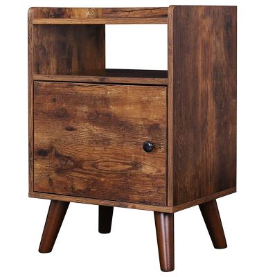 China (Size)Adjustable Small Side Table For Small Space Open Storage Shelf Modern Bedroom Furniture Bedside Tables Nightstand for sale