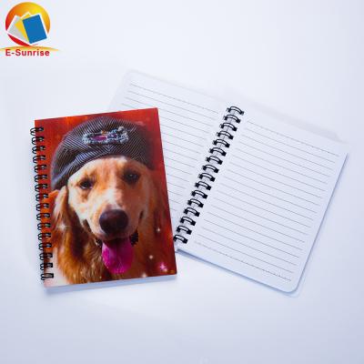 China Deep Custom 3D Notebook 3D Logo 3D Lenticular Notebook Stationery Printing for sale