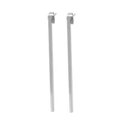 China Stainless Steel Stub Dangle Earrings Women Stainless Steel Custom Jewelry CLASSIC Long Bar Simple for sale