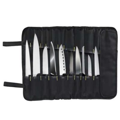 China Sustainable Chef's Knife Roll Bag (22 Slots) holds 20 knives with good shape handle for sale