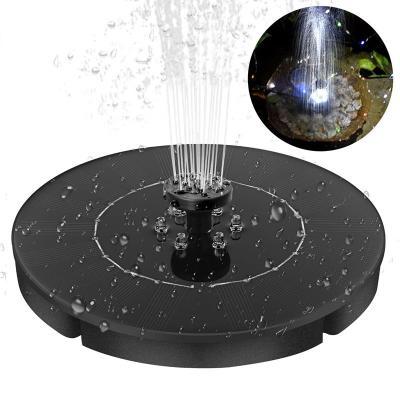 China Eco-friendly Solar Fountain 4 in 1 Nozzle 2.4W Powered Fountain Pump with 4 Water Styles for Bird Bath Pools for sale