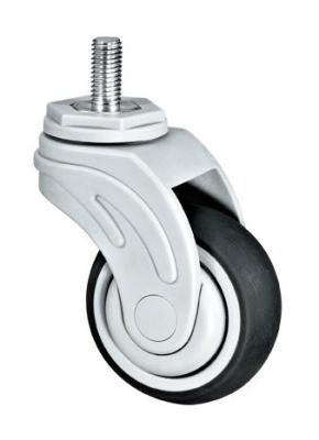 China Swivel 3 Inch Threaded Stem Casters , Animal Cages Adjustable Caster Wheels for sale