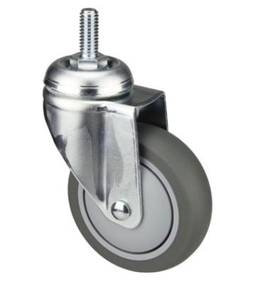 China Medical Devices Threaded Stem Swivel Caster / Small 3 Inch Steel Caster Wheels for sale