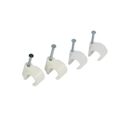 China Widely Used Special Design Cable Clamp Nail Staple Hook Plastic Cable Ties for sale