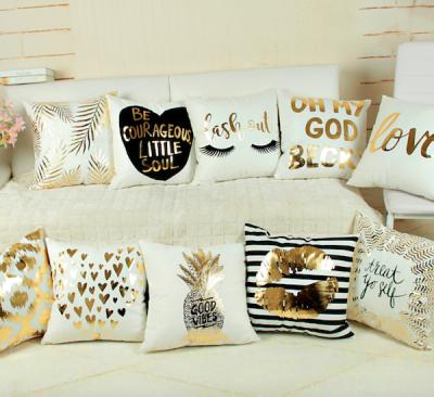 China Valentine Decoration Pillow Anti-Decubitus, beautiful tile, gold stamp cushion cover, for sale