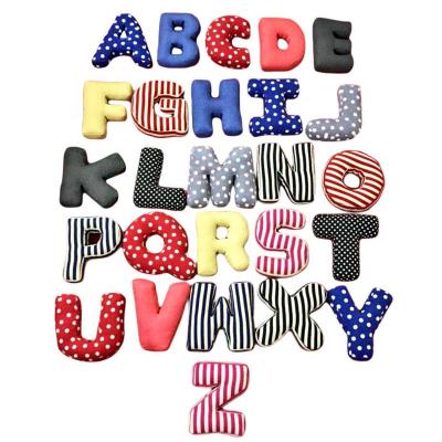 China NECK letter shaped pillow for wall decor, alphabet letter pillow personalized kids room for sale