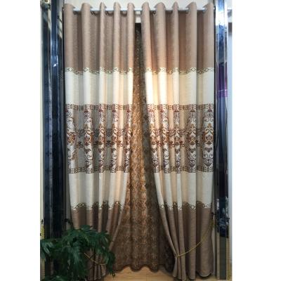 China Full Light Shading New Plain Cotton And Splicing Shade Curtain Linen Fabric for sale