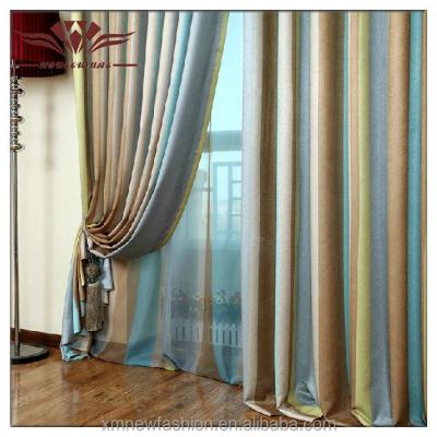 China Blackout CHF Peri Faux Silk Rainbow Colored Curtains, Thermal Panel Over The Weathermate Broadstripe Cotton Curtain Tab for sale