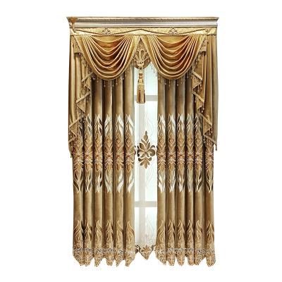 China Blackout Curtains With Beads, Curtain Ornaments, Dubai Damask Rod-pocket Curtain Panel for sale