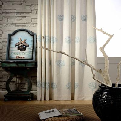 China Blackout window location and pattern embroidered curtain, ware curtains, 100% French linen sheer curtains for sale