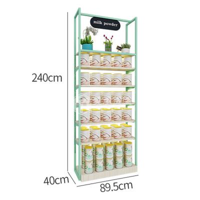 China Meicheng Single Sided Baby Store Furniture Display Stand Baby Store Shelves Product Rack For Babies Product for sale