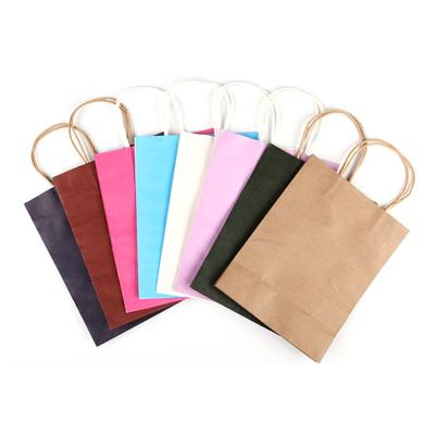 China Hot Sale Promotion Recyclable Recycled Shopping Paper Bag Custom Logo Cute Packaging Kraft Paper Bag for sale