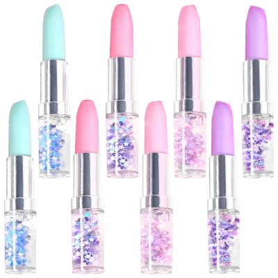 China Multicolor Pen Bling Glitter Floating Lipstick Pen Tube DIY Promotional Pen Glitter Lipstick Pen for sale