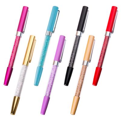 China Pen High Quality Metal Office Promotional Crystal Pen Custom Logo Gel Pen Crystal Roller Pen multicolor for sale