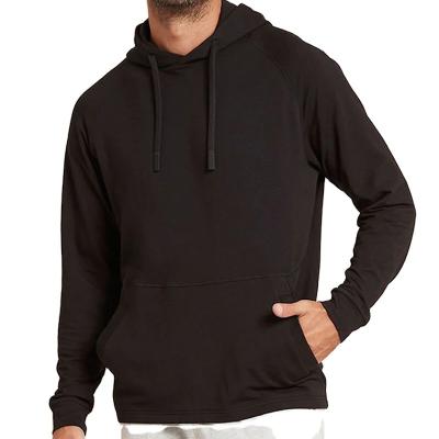 China Breathable Organic cotton fleece hoodies for men bamboo men's pullover with hooded sustainable custom hoodie with pocket for sale