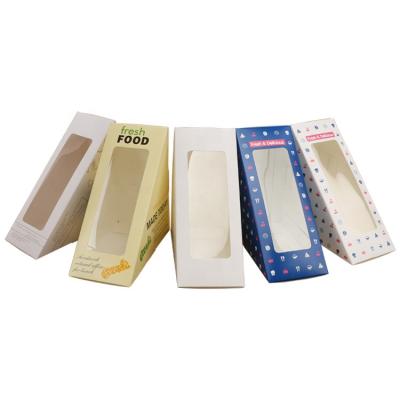 China Disposable Disposable Fast Food Packaging /Sandwich Custom Paper Boxes for sale