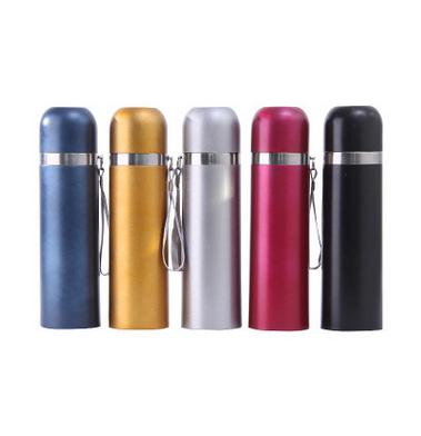 China 350ml 500ml Bullet Shape Travel Water Bottle Thermos PORTABLE Stainless Steel Promotional Vacuum Insulated Outside Sports Bottle With Rope for sale