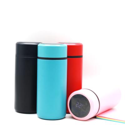 China 320ml PORTABLE Thermos with Touch Screen Temperature Led to Show Smart Double Wall Stainless Steel Vacuum Insulation Cup Water Bottles for sale