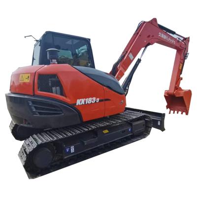 China 8 TON strong high quality digger excavator used KUBOTA KX183-3 mini crawler power size in good condition used KX183-3 excavator for sale