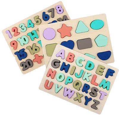 China Electronic Toy Wooden Puzzles for Toddlers Wooden Alphabet Number Train Learning Puzzles for Kids, Preschool Educational Toys Gift for sale