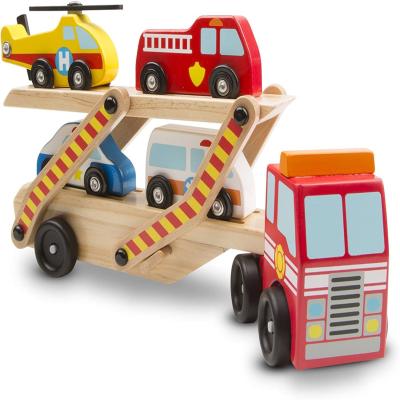 China Toy Gift Box Packaging Vehicle Electronic Magnetic Wooden Car and Truck Toy Game Set for Kids for sale