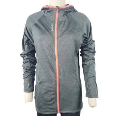 China Anti-wrinkle AW-005 sueded tank top women's full zipper top lady's hoodie zipper jacket for sale