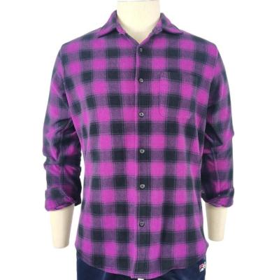 China CM-008 Design Anti-wrinkle Classic Printing Fleece Mens Soft Casual Shirt for sale