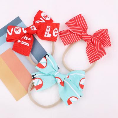 China Scrunchies 2021 Good And Superb Elastic Hair Bow Tie Hair Girls Hair Elastics Christmas Cute Soft Elastic Bands Plaid Satin For Kids Baby Hair Accessories for sale