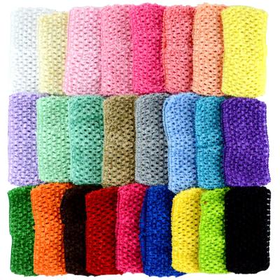 China Hot Wholesale 7cm Elastic Headbands For Babies Hairbands Girls Hair Accessories Crochet Headband for sale