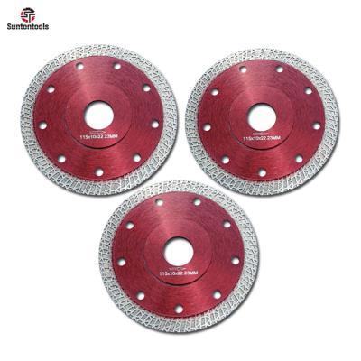 China Ceramic Tile Porcelain Granite Marble Cutting Industry Grade Mesh Turbo Tile Cutter Blade Wheel with Flange 105 110 115 125 150 180 230 300 mm for sale