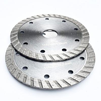 China Dry Cutting 4.5 Inch 7 Inch Turbo Diamond Tilted Circular Diamond Saw Blades Korea For Cutting Marble Stone Granite Tiles for sale