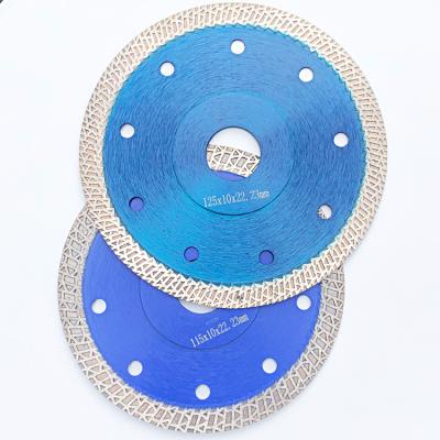 China For cutting granite porcelain fast cutting mesh turbo 115 125mm porcelain tile cutter blade marble ceramic diamond for sale