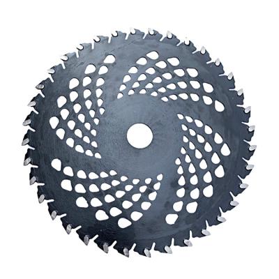 China 9 Inch CTT Big 230mm Tungsten Carbide Body With Extra Teeth Holes Saw Blade For Bush Grass Cutting for sale