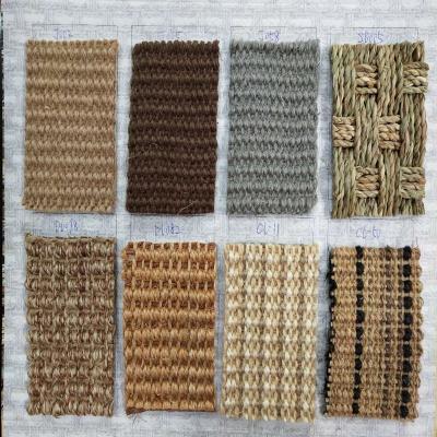 China Natural Stripe Pattern Sisal Blanket Office Carpet Tiles Sisal Blanket for sale