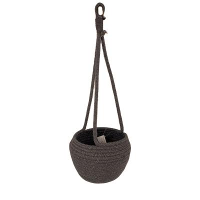 China Cotton Rope Planter Hanging Basket Around Plant Stand Decor Flowerpot for sale